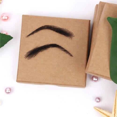 LiangMo Fake Eyebow Women Or Man Hair Brazilian Hair invisible Handmade Fake Eyebrows Hand Tied False Eyebrows