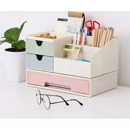 Multifunction PP Cosmetic Storage Box Nail Polish Lipstick Storage Box Makeup Organizer Cosmetic Jewelry Case Drawer Desktop Box
