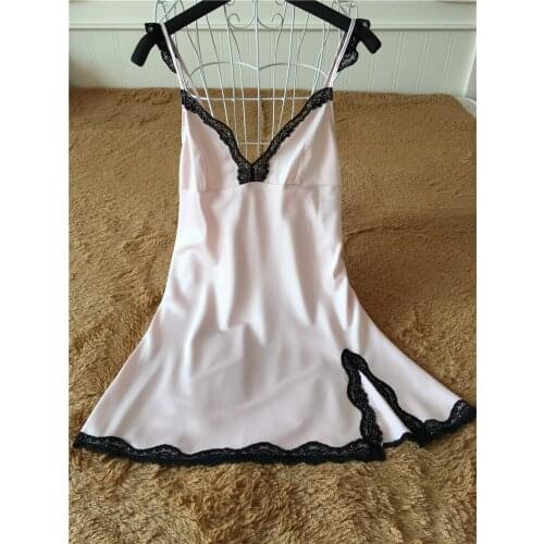 Fashion womens Summer Nightwear Nightgown Nightdress With Spaghetti Straps Free Shipping Mini Sleepwear Sleeveless Plus Szie