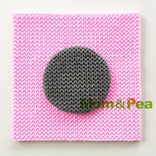 Mom&Pea 0983 Free Shipping Knitted Pattern Shaped Silicone Mold Cake Decoration Fondant Cake 3D Mold Food Grade