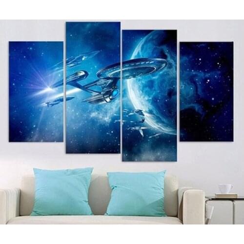 Diy Diamond Painting 4pcs Cross Stitch 5D Diamond Embroidery Star Trek diamond Mosaic Full Square Wedding DecorationZP-2958