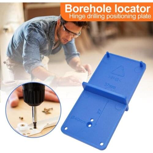 35mm 40mm Hinge Hole Drilling Guide Locator Hole Opener Template Door Cabinets DIY Tools Woodworking Punch Hinge Drill Hole Tool