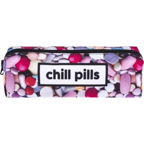 New Pencil Handbag 3D Digital Printing Oxford Cosmetic Polyester Make-up Bag Carrying Case HZBDH8