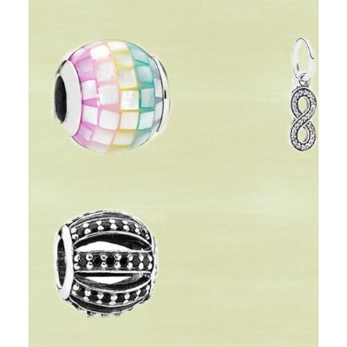 2021 New S925 Silver Colorful Mosaic, Cubic Zirconia Infinite Pendant, Fashion Jewelry For Womens Bracelet Accessories Gift