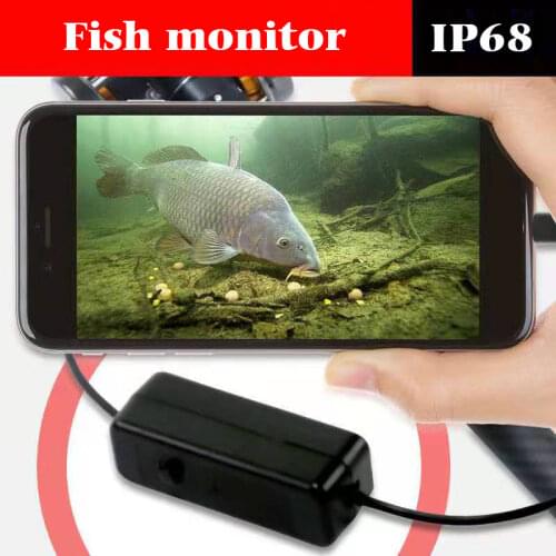 New HD underwater camera IP68 waterproof visual fishing device wire connection mobile phone tablet 8LED illuminated fish finder