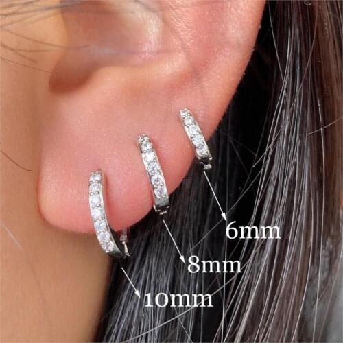 1 Piece Piercing Studs Women Small Hoop Earring Huggies Ear Circle Rings Cartilage Earlobe Tragus Man Girls Tiny Hoops Wholesale