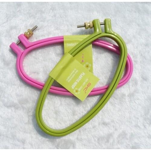 7.6x15.2cm 3"x6" small adjustable pp plastic hoop embroidery for cross stitch set handcraft DIY handmade needlework craft free