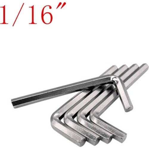 100pcs 1/16" inch steel with nickel hex allen key wrench spanner hand tool