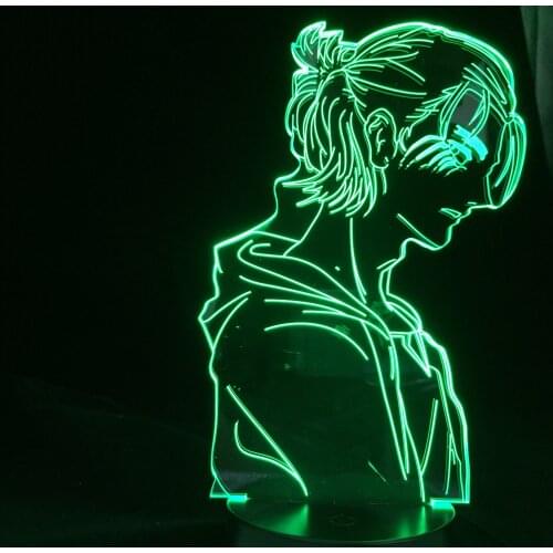 Eren-serenity Attack on Titan Shingeki No Kyojin 3d Lamp Led Light Anime Decor Night Light Kids Birthday Gift Dropshipping