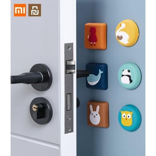 Youpin Mi 6 pcs Silicone Crash Pad Home Anti-collision Strong Sticky Door Back Handle Bumper Touch Refrigerator Sucker Foot Pad
