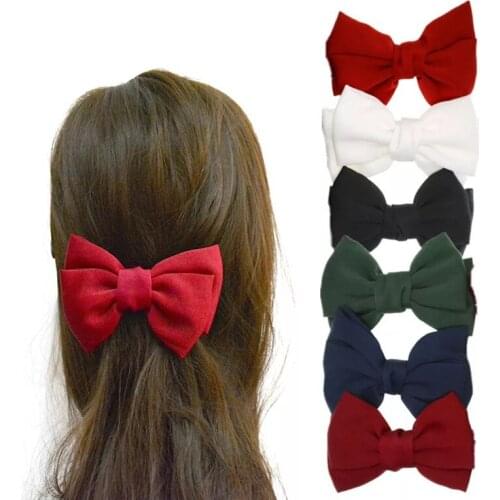 1PC New Fashion Oversized Bow Knot Hairgrips Linen Barrette Hair Clip Ponytail Women Elegant Headwear Hairpins Hair Acessories