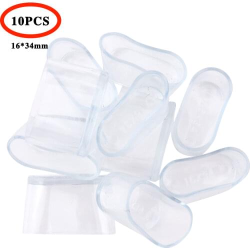 10Pcs Oval Rubber Feet Cups Table Chair Leg Protectors Anti Slip Furniture Pads Home Chair Tip End Caps Anti Vibration Foot Mats