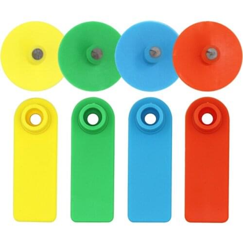 100Pcs Sheep Ear Tags Blank Ear Tags for Goats Sheep Pigs Ear Marker Card Livestock Ear Tags Farm Animal Identification Card