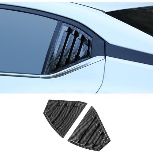 For Nissan Sylphy Sentra B18 2019 2020 2021 Accessories ABS Rear Window Louvers Shutters Blinds Cover Trim 2pcs Car Styling