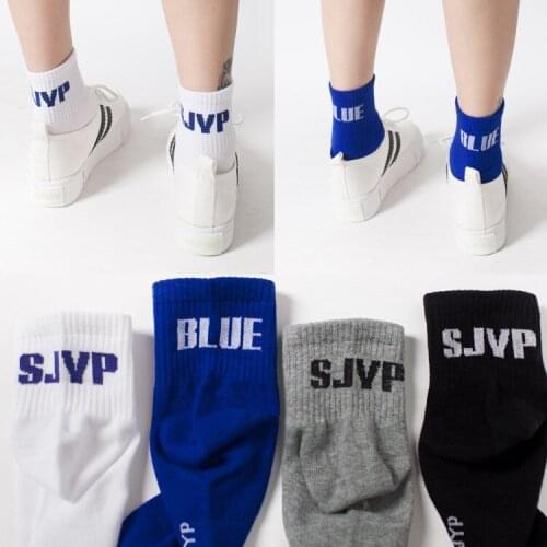 Tide brand new Japanese models cotton lovers men and women socks Spring and summer shallow socks SJYP socks Suitable eur35-43