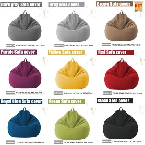 Sofas Cover puff Gigante Chairs Without Filler Linen Cloth Lounger Seat Bean Bag Pouf Puff Couch Tatami Pouf Salon Puff Asiento