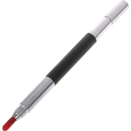 Double End Sharp Tungsten Steel Tip Scriber Clip Pen Ceramics Glass Shell Metal Construction Marking Tools 137mm
