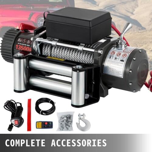 Electric winch offroad 4x4 motor winch cable 12V 13500lbs 6123.5KG 5KW