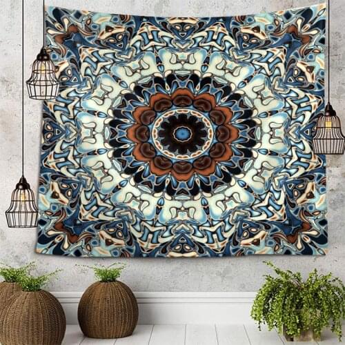 Dreamlike Mandala Tapestry Wall Hanging Sandy Beach Throw Rug Blanket Camping Tent Travel Mattress Bohemian Sleeping Pad