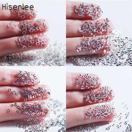Hot Fashion Charm Various Shapes Design Metal Mini Studs Punk Style 3D Flash Beauty Nail DIY Mobile Shell Decoration 500pcs/pack