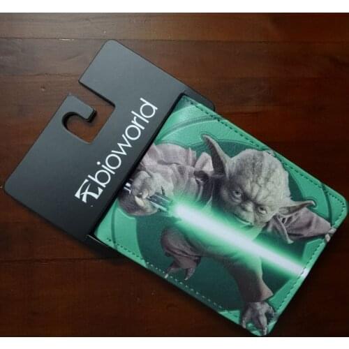 Disney 2021 New Star Wars Master Yoda Short Two-fold Wallet Universal Wallet for Students Around Film and Television