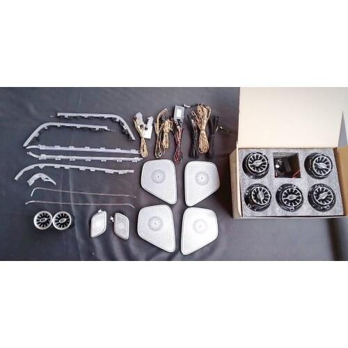 Car Ambient Light Set LED Air Vent Outlet Turbine Trim Nozzle 64-color Atmosphere Lamps For Benz GLA/GLB/B class H247 X247 W247