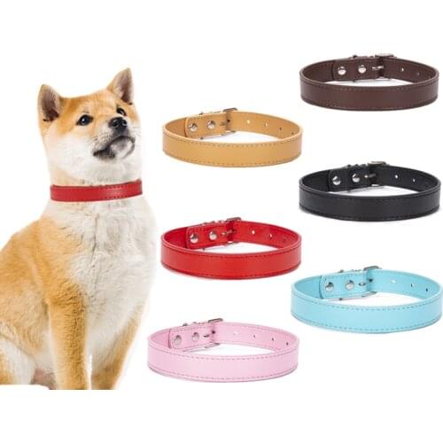 New Dog Collar Leather Personalized Pet Dog Collar Small Medium-sized Large Dogs Cats Outdoor Walking Pet Supplies