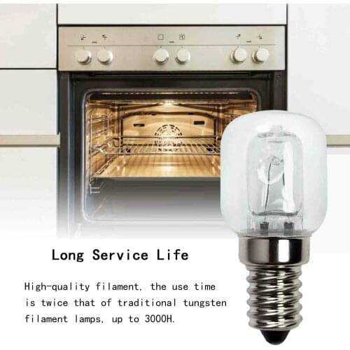3pcs 25W 220V Bulb Oven Light Bulb High Temperature 500 Degree E14 Oven Toaster Steam Light Bulb Cooker Hold Lamp