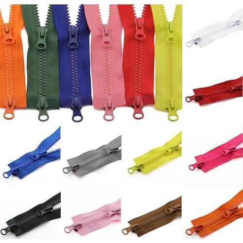 1 Pc Double Open Zipper Head Resin Zipper No. 5 Down Jacket Double Zipper Clothes Long Zipper Accessories handmade DIY