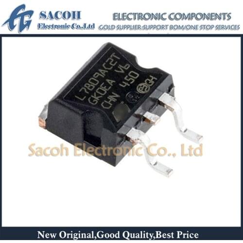 Free Shipping 10Pcs L7809ACD2T-TR L7809ACD2T L7809AC2T L7809CD2T L7809C2T TO-263 Precision 1A 9V regulators