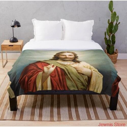 Jesus Christ Painting Blanket Fleece Art Print adult Children Warm Bed Throw Blanket newborn bayby Blanket Boys Gifts