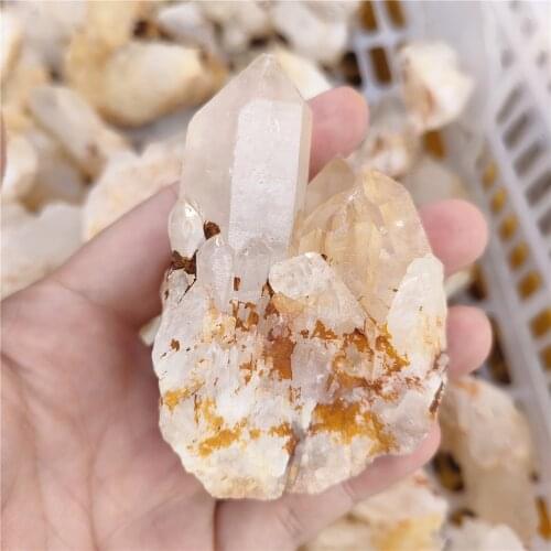 Wholesale Lots Natural Semi - Gemstone Single - Pointed White Quartz Crystal Raw Mineral Specimen Healthy Healing Tower Cluster