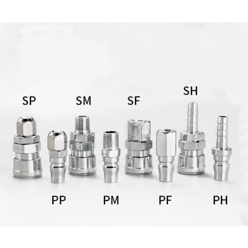 Pneumatic Fitting PP20 PP30 PP40 SP20 SP30 SP40 PF SF Air Line Quick Coupling Connector Coupler Adapter For Air Compressor