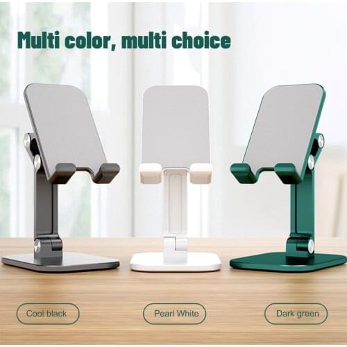 Portable Ergonomic Design Free Rotation Powder Metallurgy Antiskid Mobile Phone Metal Telescopic Stand For 4.7-13 Inch Phone