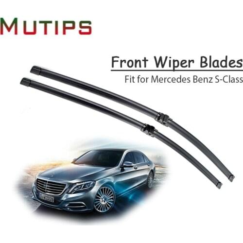 1Set Rubber Car Front Wiper Blade Kit For Mercedes Benz W221 W220 S - Class AMG Original replace Insert Strip Auto Accessories