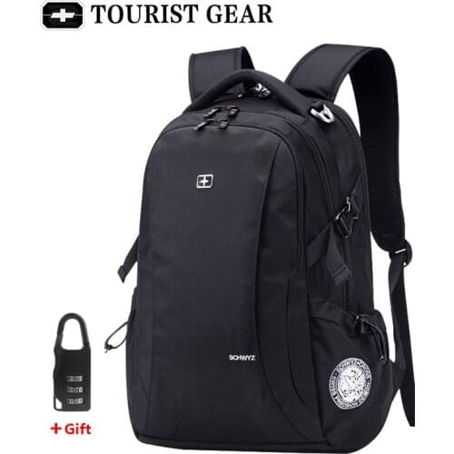 Swiss Mens anti theft Backpack Notebook School Travel Bags waterproof Business 15.6 17 inch laptop backpack women mochila USB