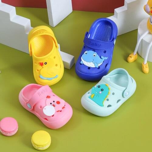 Children Sandals Fashion Breathable Comfortable Toddler Cartoon Animal Kids Outdoor Summer Slippers Beach Swimming Baby Shoes