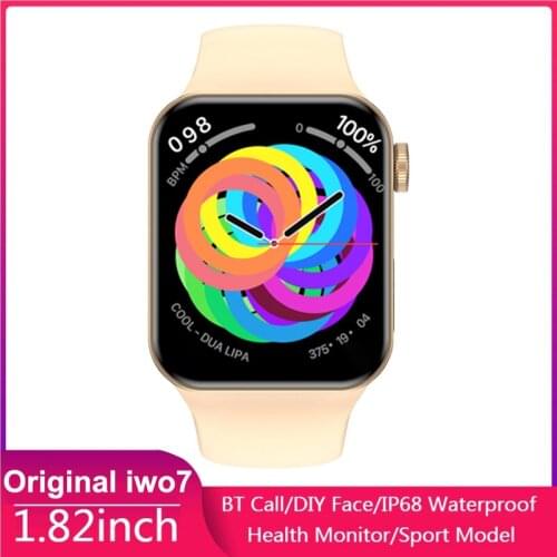 2021 Series 7 IWO 7 Smartwatch 1.82'' Screen BT Call Watches Men Women Smart Watch Fitness Tracker For Android IOS PK HW16 HW22