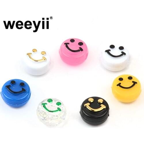 10mm Mixing Color Oblate Smiley Face Beads For Jewelry Making Men Women Fashion Smiley Face Bracelet Accessories