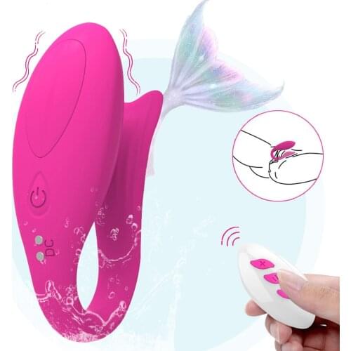 G Spot Clitoris Stimulator Sex Toys Mermaid Wireless Remote Control Vibrator 12 Speeds Vibrating Panties for Couples Women