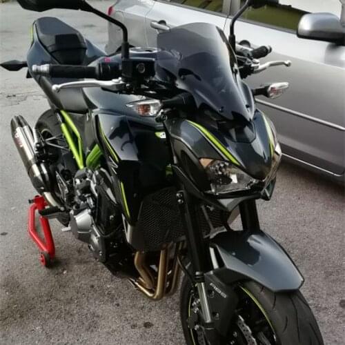For 2017 Kawasaki Z900 Z 900 2018 Motorcycle Windshield Windscreen w/ Adjustable Bracket Airflow Wind deflector Screen
