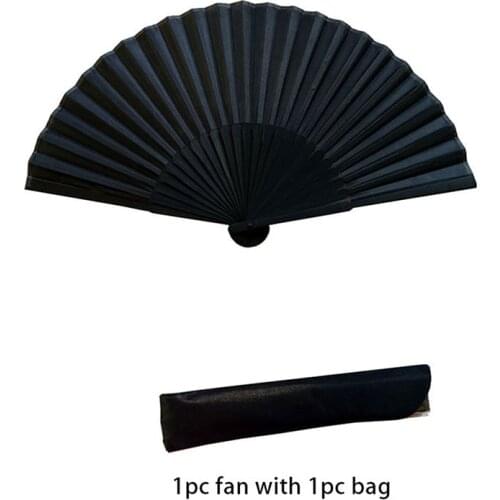Vintage Chinese Style Black Hand Fan Folding Fans Dance Wedding Party Favor Chinese Dance Party Folding Fans