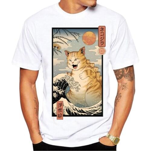 UKIYO-E T Shirt Men Vintage Japanese Fashion Print Short Sleeve SummerTshirt Harajuku Clothing Tees Man Model Graphic Hip Hop