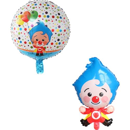 10/20/50pcs Cartoon Plim Clown Foil Balloons Baby Shower Children Birthday Party Decorations Inflatable Helium Globos Kids Toys