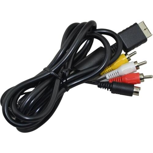 100PCS High quality 2in1 audio video cord wire S-Video AV Cable for PS2 for PS3 for Playstation 2 3