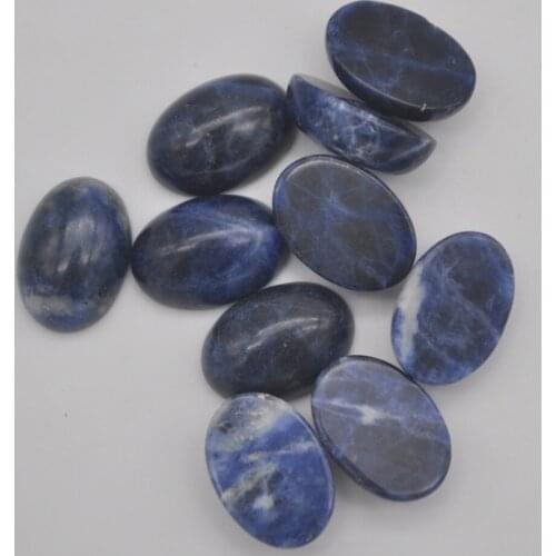 14x10MM Brazilian Sodalite Bead Oval CAB GEM Cabochon Jewelry (10 pcs/lot) H144