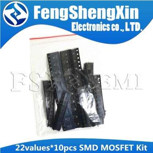 22values*10pcs=220pcs SMD MOSFET Audion Kit SS8050 78L05 TL431 D882 AO3401 AO3400 SI2300 SI2306 SI2305 2N7002 B772 662K
