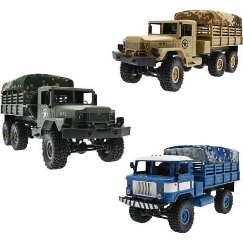 6WD WPL 1/16 RC Truck Model Off-Road Vehicle Car Electric Toy for Kids