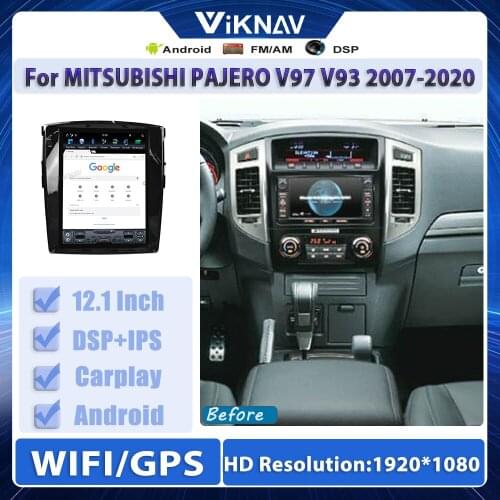 For Mitsubishi Pajero 17 inch car radio PX6 Android Car Radio Player MITSUBISHI PAJERO V97 V93 2007-2020 Car GPS