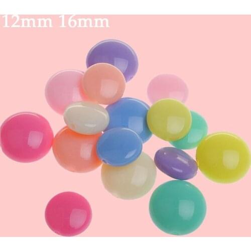 Free Shipping 12mm 16mm Flat Coin Round Shape Acrylic Beads DIy Jewelry Findings Pastel Colors Kids Necklace Bracelet Ornaments